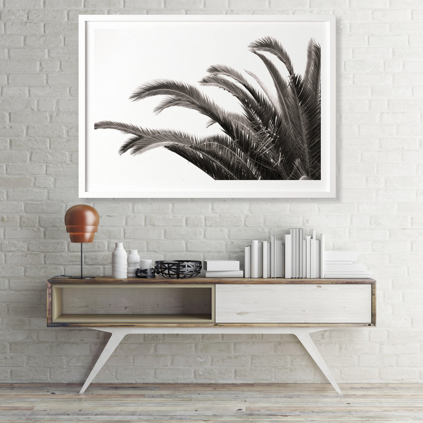 Botanic Noir #4 - African Palm Leaf Botanical Fine Art Photographic Print